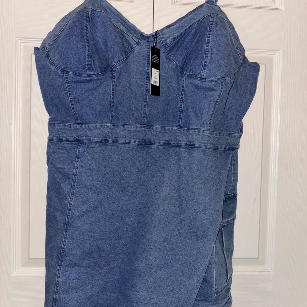Denim Corset Skort Dress